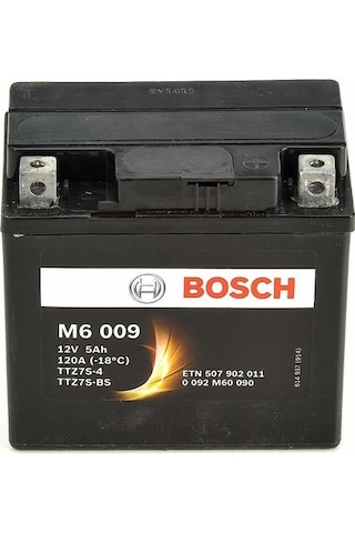 Bosch 5A M6009 YTZ7S-4 / YTZ7S-BS AGM Motosiklet Aküsü