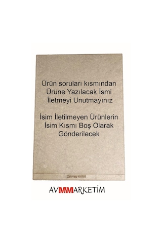 Kişiselleştirilebilir Duralit Mdf Resim Altlığı Ham Mdf 35 x 50 CM 3 MM Levha