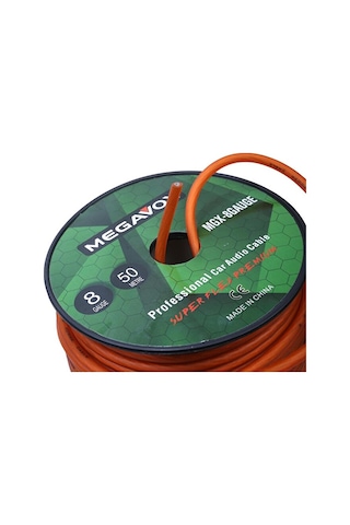 Megavox 8 Ga Rulo Kablo 50 Metre