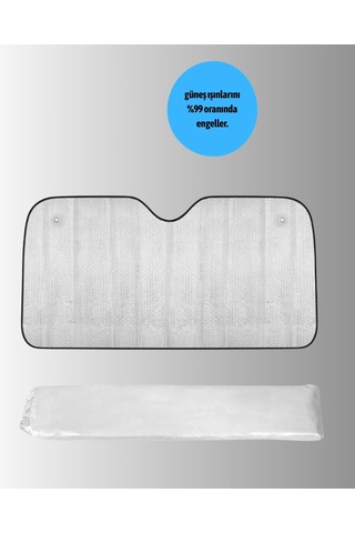 Metalize Reflektör Yüzeyli Uv Koruyucu Araç Güneşliği Serin Ve Güvenli Sürüşler İçin 06062704