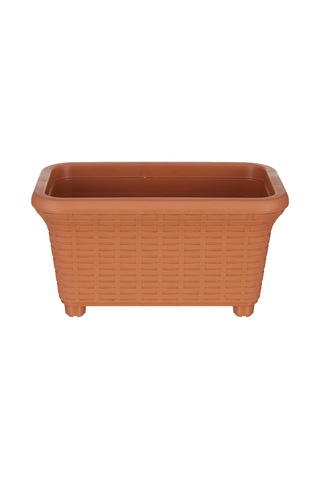 Hb01 Hasır Balkon Saksı Tabaklı 33cm, 6.5 Litre Kiremit