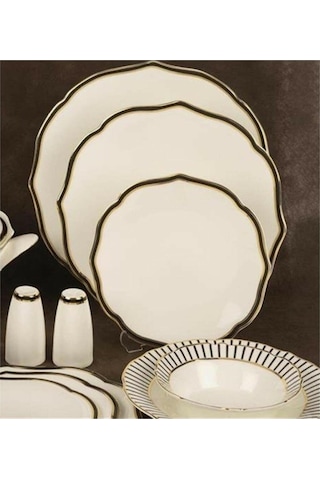 Mikasa Moor Bellini Siyah 74 Parça 12 Kişilik Yemek Takımı