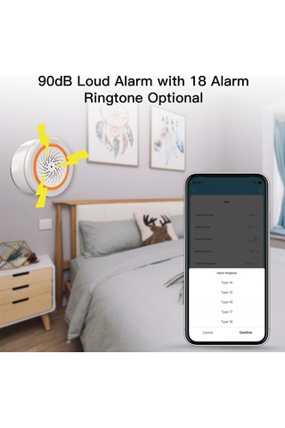 Aubyhe Ev Güvenliği Wifi Akıllı Alarm Sistemi - 90db Ses Ve Işık, Uygulama Kontrolü, Akıllı Cihaz Entegrasyonu