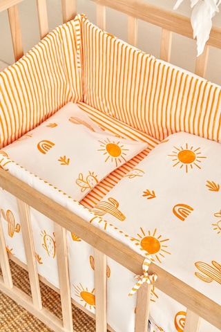 Soley Boho Bebek Yatak Koruyucusu 35x210 Kiremit