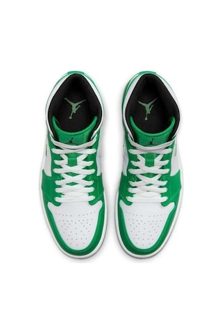 Nike Air Jordan 1 Mid Erkek Sneaker Ayakkabı Yeşil Yeşil