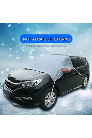 jmsstore Araç Ön Camı Kapağı Güneş Gölge Koruyucusu Anti-donma Kar Cam Kapağı