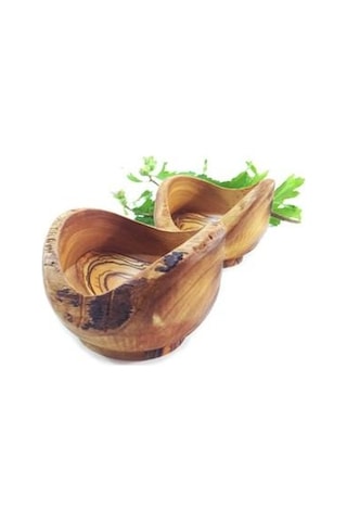 Zethome Zeytin Ağacı Ahşap Kütüklü Kase 15 cm