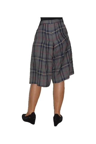 Gri Ekoseli Şort Etek Art.37 Çok Renkli