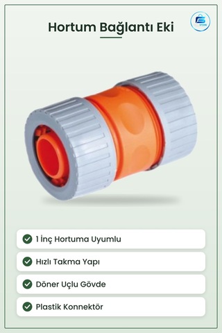 Hortum Bağlantısı 1" Lüks Hızlı Eki Bahçe Sulama Aparatı Güvenli 1 İnç