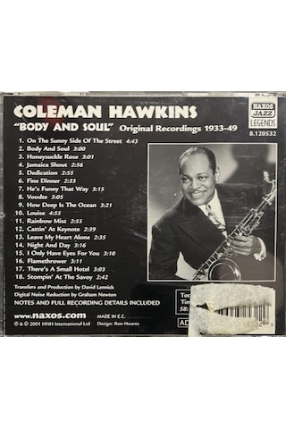 Plak Değildir Cd Dir Cd Coleman Hawkins Body And Soul 1933-1949