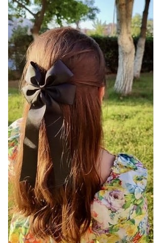 Siyah Büyük Boy Fiyonk Bağlama Toka At Kuyruğu Tokası Topuz Tokası Diğer