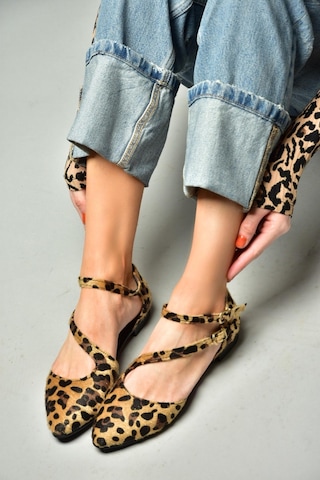 Fox Shoes Leopar Kadın Babet D726016902 LEOPAR Leopar
