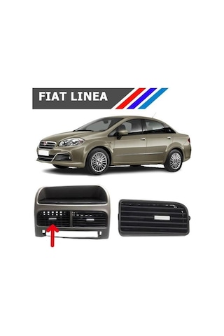 Fiat Linea Orta Sol Havalandırma Izgarası Gri Düğmeli 735459180 2007 - 2018 M742