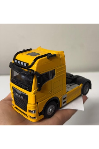 Man Oyuncak Tır Taşıyıcı Man Kupa Model Diecast 12cm Maket Koleksiyon Sarı