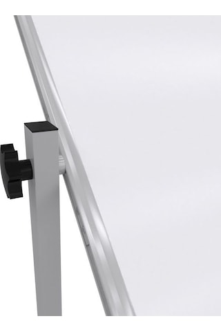 Ayaklı Yazı Tahtası Mobil Çift Taraflı Tekerlekli 360 Dönerli Laminant 90x120 Cm - Beyaz Standart