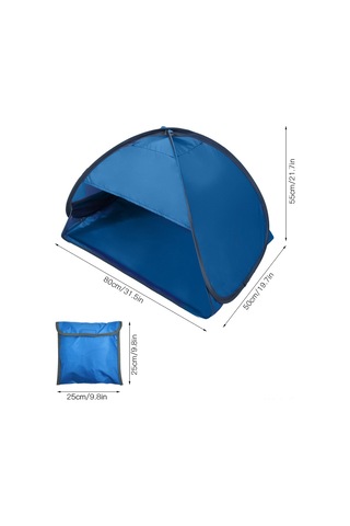 Dofolink Güneş Koruyucu Mini Çadır L Boyutu 80x50x55cm, 0.25kg, Kolay Kurulur Ve Taşınır, Göz Ve Yüzü Güneşten Korur Çok Renkli