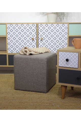 Favora Kare Puf - Kahverengi Kahverengi