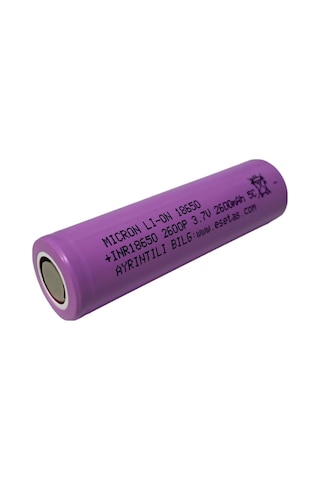 Lityum 18650 3.7 V  2600 MaH 5C Lityum Şarj edilebilir Pil 2 Adet