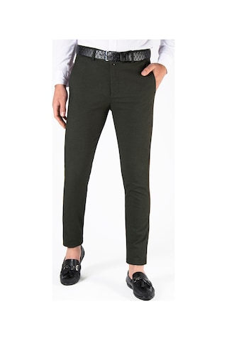 Terapi Men Koyu Yeşil Slim Fit Pamuklu İtalyan Kesim Pantolon Koyu Yeşil
