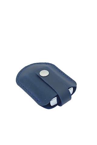 Hakiki Deri Mekanizmalı Zippo Çakmak Kılıfı - Lacivert Lacivert