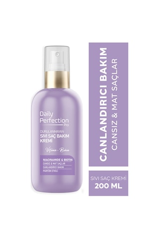 Daily Perfection Pro Canlandırıcı Vitamin B3 & Vitamin B7 içerikli Sıvı Saç Bakım Kremi 200 ML
