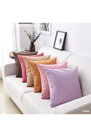 Suofeng Mavi Linen Koltuk Yastığı Kılıfı - 50x50 Cm Tek Kılıf, Modern Minimalist Ev Dekorasyonu, Konforlu Koltuk/ev/ Araba Yastığı Diğer