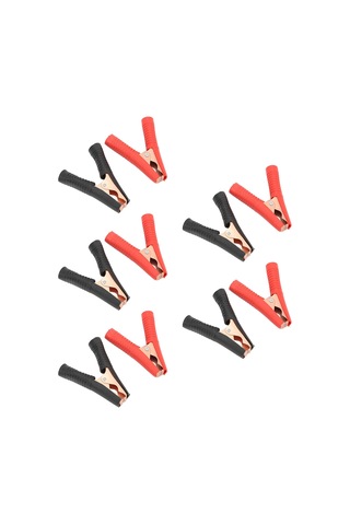 Moveevo 100a Akü Klembi Seti - Pvc Kaplı, Çelik Ve Bakır Malzeme, 20mm Açılış, Araç Ve Kamyonlar İçin, 5 Adet Kırmızı-siyah Paket