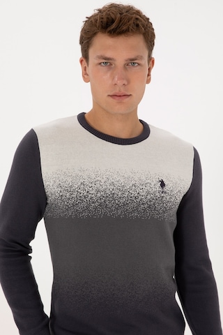 U.S. Polo Assn. Erkek Regular Fit Bisiklet Yaka Antrasit Kazak 50314985-VR006