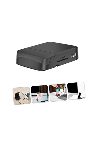 Dizüstü Bilgisayar Ve Tablet İçin 8-1 Arada Usb Adaptör Telefon Tutucu Çok Fonksiyonlu Genişleme