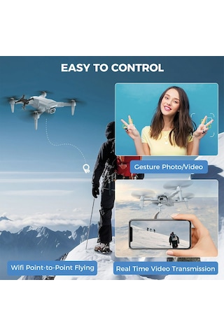 Rc Quadcopter Katlanabilir Otomatik Dönüş Geri Takip Özellikli 4k Video Wifi Kamera Fpv Drone