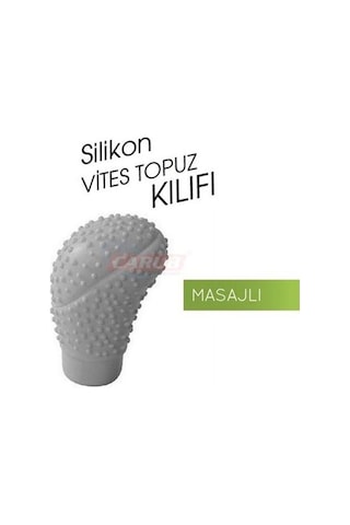 Vites Topuzu Kılıfı Silikon Yuvarlak Masajlı Gri Gri Vites Topuzu Kılıfı Silikon Yuvarlak Masajlı Gri Gri