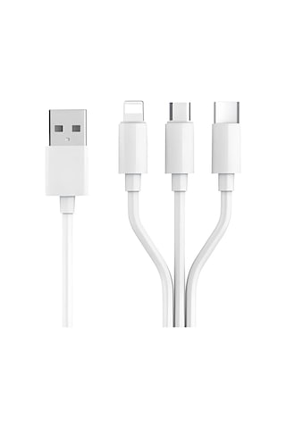 Paleon 3in1 Usb Kablo Micro Usb Type-c Lightning Hızlı Şarj Usb