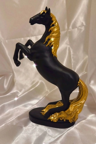 Kaideli Şahlanan Kırat Gold Yeleli Siyah