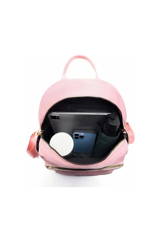 Lixiaqu01 Pink Moda Naylon Sırt Çantası Kadınlar Için Nakış Açık Pembe