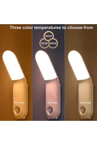 Prestigegoods Hareket Sensörlü Led Gece Lambası, Dokunmatik Kontrol, 3 Renk Sıcaklık, Ev Mutfak Dokunmatik Kontrol 3 Renk Sıcaklık Led Gece Lambası Beyaz