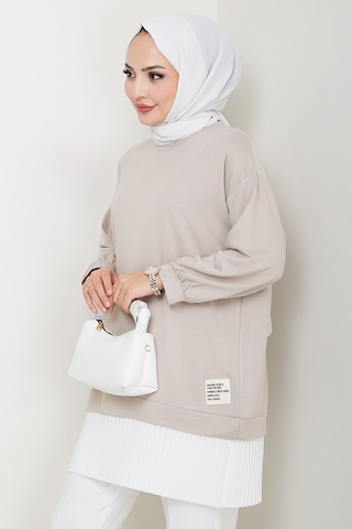 Arma Detay Piliseli Oysho Tunik 1627 - Taş Taş