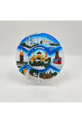 Ayasofya Temalı Kabartmalı Dekoratif Tabak Masa Ve Duvar Dekoru 15 Cm