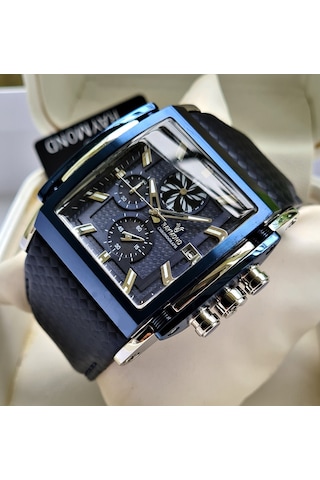 Raymond Swıss 8309 Gümüş Lacivert Erkek Kol Saati