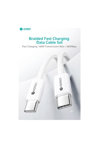 İh-041 Type-c To Type-c 2'li Set Paket 1.2m+1.2m Hızlı Şarj Ve Data Veri Kablosu Seti Macbook Ve Telefon, Tablet, Laptop Uyumlu Evrensel Veri Aktarım Kablosu