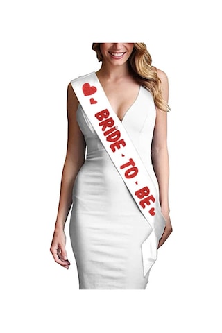 Bride To Be Kuşak. 160 Cm x 6 Cm - Kırmızı