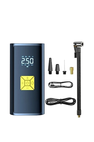 Enraco ST-9620B Dijital Led Işıklı Taşınabilir Şarjlı Araç Lastik Hava Şişirme Pompası