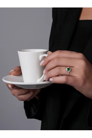 Lucente 925 Ayar Gümüş Taşlı Yüzük 158702307 Yeşil