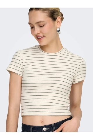 Only Onlanıts S/s O-neck Kadın Crop T-shirt 15368322 Yeşil