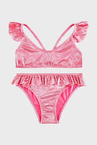 Slipstop Serpina Fuchsia Junior Desenli Upf 50+ Korumalı Çabuk Kuruyan Bikini Kız Çocuk Bikini Sb2614000604 Fuşya