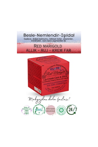 Kuatra Red Marigold Işıltı Veren Nemlendirici Balm 7 ML
