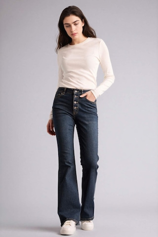 Defacto Mia Flare Fit Normal Bel Uzun Jean Yıkamalı Pantolon F5536ax26spnm34 Mavi-nm34