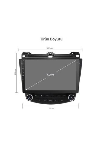 Otolas Honda Accord Wifi Gps Carplay 10 Inç 6+128gb Kamera Multimedya Navigasyon Sistemi - 2004-2007 Model 10"
