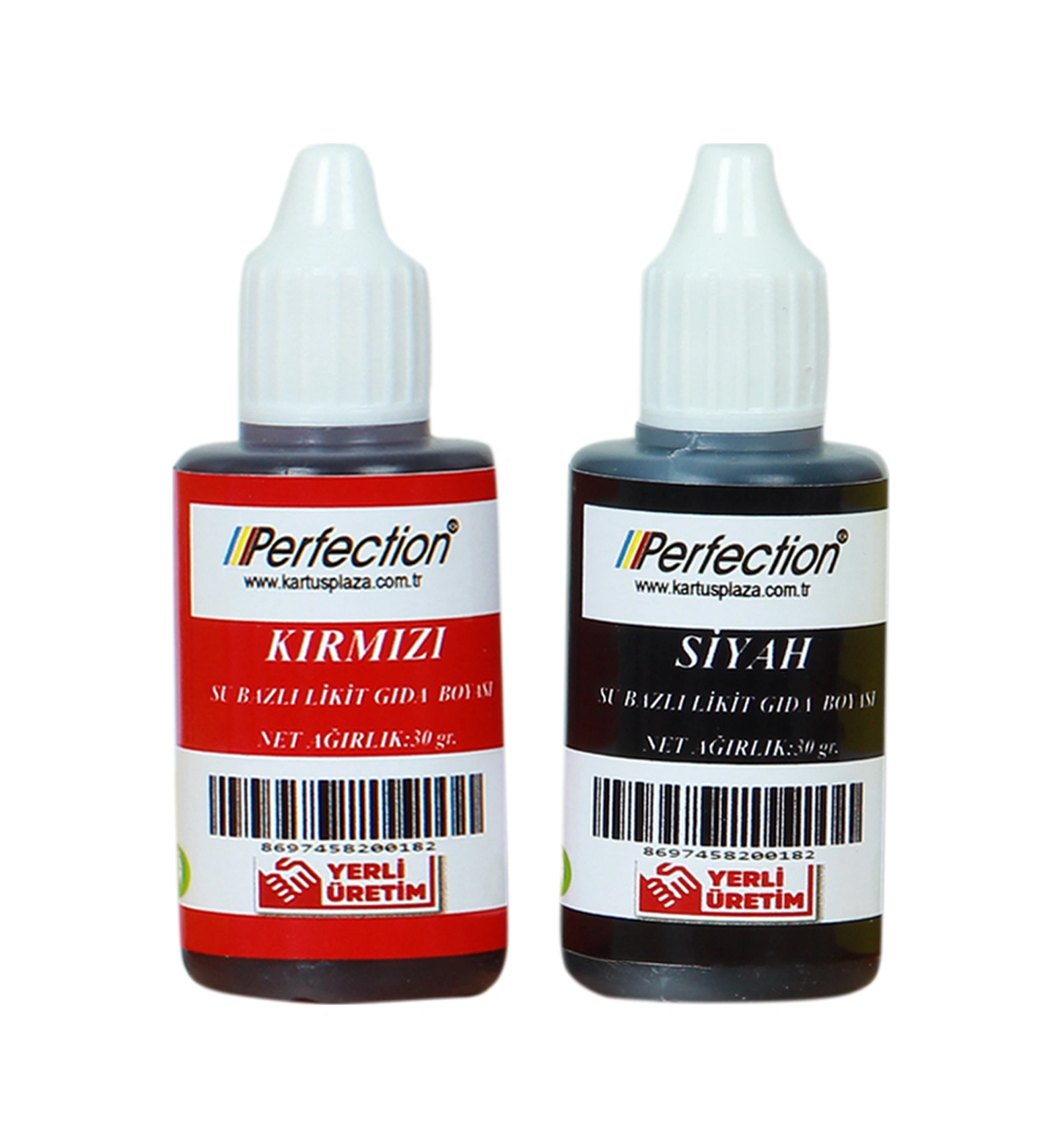 Perfection Chef 2'li Sıvı Su Bazlı Likit Gıda Boyası Kırmızı Siyah 2 X 30 Gr.