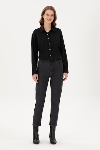 U.S. Polo Assn. Kadın Siyah Mom High Waist Fit Jean Pantolon 50295350-DN0027
