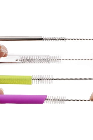 Cc Ggball Uzun Saman Fırçası, Naylon Boru Boru Temizleyici 10-ıhch X 2/5-ınç, 10'lu Set, Şeffaf Beyaz, Paslanmaz Çelikten Yapılmış